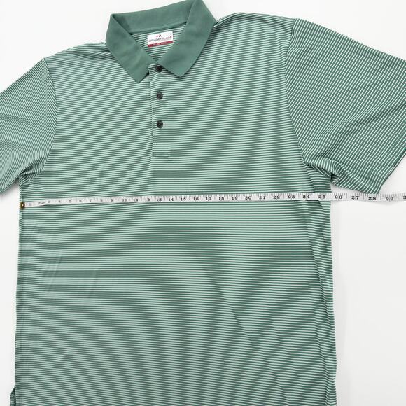 Grand Slam Performance Polo XXL Green Striped Short Sleeve Shirt Pre-Owned - Picture 3 of 6